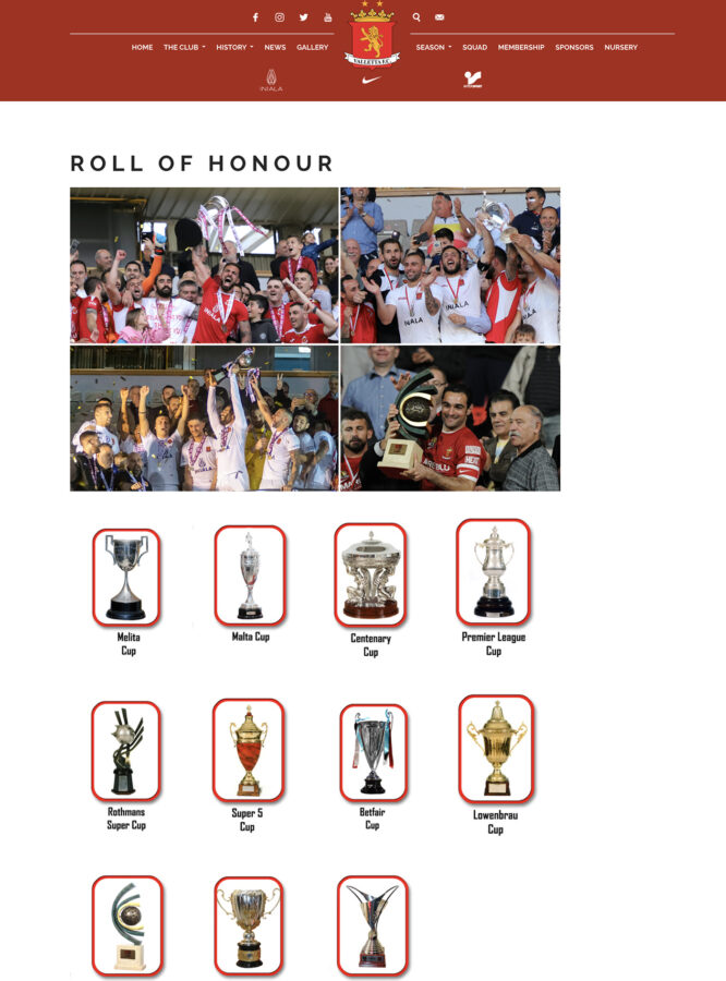 Valletta FC new website
